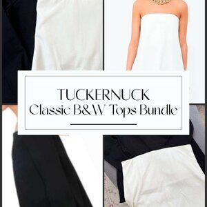 Tuckernuck Designer Top B&W Bundle - 2 Tops - Size M - EUC